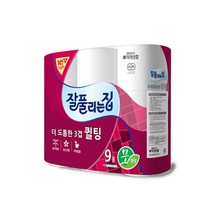 ETN 잘풀리는집 더 더톰한 3겹 퀼팅 9롤 화장지 휴지 무형광 비데겸용, 잘풀리는집 3겹 퀼팅화장지9롤