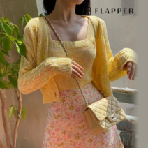 플래퍼 FLAPPER 러블리보카시가디건+크롭나시SET_RB3SCD022C