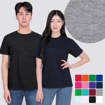 [쉽게사자 이지바이] 남녀공용 32수 라이트 면 반팔 라운드 티셔츠 / S~2XL 빅사이즈 까지 / 17가지 색상 / 얇고 가벼운 기본 무지티 / 이너티 / 레이어드