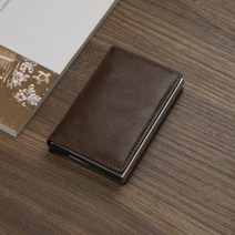 사용자 정의 이름 비즈니스 은행 신용 카드 홀더 남자 지갑 동전 가죽 RFID 철제 상자 머니 클립