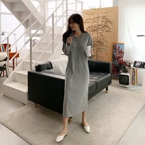 [시크블랙]리느먼 여성 봄가을 간절기 골지 후드롱원피스 맥시기장원피스 찰랑거리는 편하게즐기는 베이직한디자인 무지원피스 꾸안꾸 슬림원피스 여리여리한 여리핏 등하원룩 마실룩 글램핏