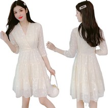 여성 여름원피스 레이스 미니 원피스 데이트룩