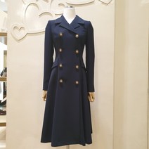 샤틴 테일러드카라 더블 버튼 원피스