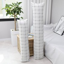 롱 쿠션 바디필로우 ( 솜포함 )( 대형 ) 150X35 사이즈, 바디필로우 (솜포함)(대형), 네모, 화이트블랙