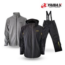 야이바엑스 KYFC-02 사계절낚시복 내피포함 바다낚시복 세민피싱, 블랙3L