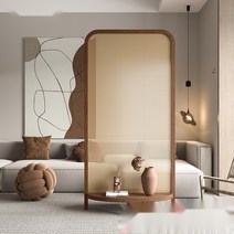 식당 파틱션 라탄 인테리어 공간분리 현관 가벽 한옥병풍 폭90cm 높이140cm 네추럴 브라운, [네추럴] 100x140cm