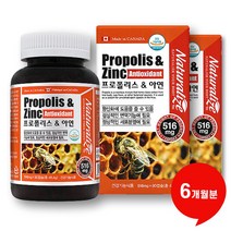 프로폴리스 앤 아연 516mg x 90캡슐, 6개월분