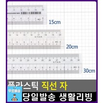 이중 표시 플라스틱 소재 다용도 직선자 수업준비물 리빙용품 사무용품점 오피스용품 센치자 플라스틱자, 1개, 20cm