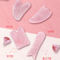 팹코 로즈 쿼츠 괄사 페이스롤러(토끼형), 3개, 토끼형