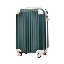 여행 가방 휴대용 케이스 초경량 TSA 잠금 장치 장착 기내 반입 360° 회전 지퍼 국제 반경면 색상 블랙 그린 x 베이지 M
