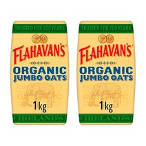 Flahavans Porridge Oats 플라하반 오가닉 포리지 점보 오트밀 1kg 2팩, 2개