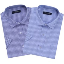 스타일도사 반팔와이셔츠 남자체크셔츠 남성 정장 여름 빅사이즈 드레스셔츠 오마샤리프