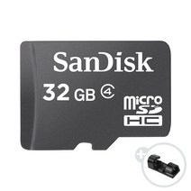 샌디스크 마이크로 SD카드 CLASS4 + 데이터 클립, 32GB