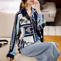 [앤드스타일] Y실켓 나염 카라 셔츠_256018