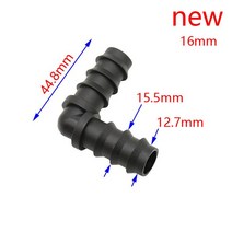 유압호스 1/2 quot정원 호스 커넥터 무릎 16mm 팔꿈치 바브 90 도 수리 연결 어댑터 3 링 8 개, [01] 16mm hose