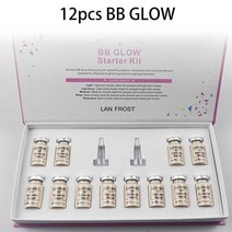 BB크림 비비크림 커버력좋은 bb 글로우 스타터 키트 골드 앰플 세럼 포 더마 펜 mesowhite 브라이트닝 세럼 포 화이트닝 여드름 안티 에이징 트리트, 12개 bb 글로우1