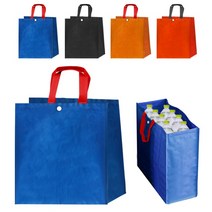 직수입 장바구니 인쇄가능 타포린백 휴대용 전문 주문제작 시장가방 증정 튼튼한 대형 행사용, 03.단추타포린백(대)_블루