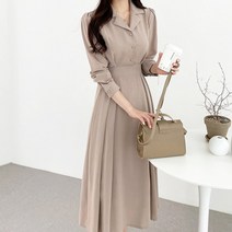 [랜덤플레이] 프렌치 카라 롱 맥시 원피스