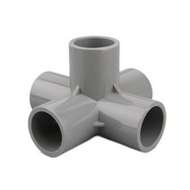 PVC 부속품 배관 자재 플라스틱 수도관 퀵 커넥터 엘보우 90 회색 20/25/32mm 파이프 어댑터 스트레이트 팔꿈치 티 크로스 물 피팅 3 4 5 6 방법 공동 DIY 선반, [03] I.D 32mm, [10] 3d-4 Way