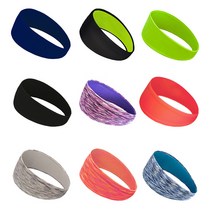 와이드 쿨 스포츠 기능성 헤어밴드 땀흘림 방지, 와이드 쿨 헤어밴드 패턴블루