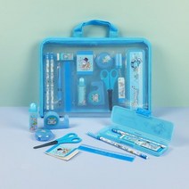 [N2Y] 종합 지퍼화일 문구세트 선물 초등학생 학용품 블루 #999EA, 쿠팡 단품