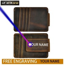 골프 머니클립 지갑 남성 품질 가죽 여행 슬림 rfid 프론트 포켓 마그네틱 머니 클립