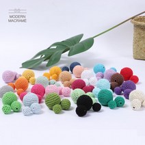 쪽쪽이 클립 만들기 뜨개 구슬 비즈 30mm (26컬러) 마크라메 재료, 8.레드