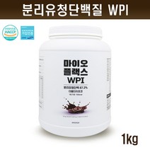 분리유청단백질 WPI 웨이 프로틴 파우더 락토프리 류신 BCAA 아미노산 단백질 근육 보충제 식약처 해썹 인증, 1000g x 1