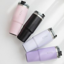 코누 스텐 대용량 텀블러 1L, 라이트퍼플