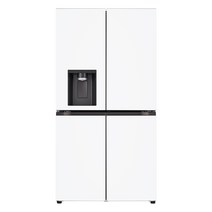 LG전자 J824MHH112 오브제 얼음정수기 냉장고 매직스페이스 820L 메탈 화이트, 단품