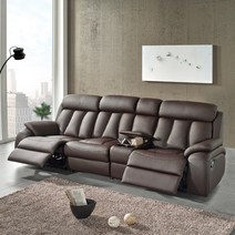 서광퍼니처 리가 신소재가죽 3인 컵홀더 리클라이너 bm, 베이지