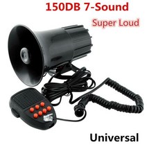 렉카차 싸이렌 앰프 스피커 구급차 12V 100W 자동차 전기 7 사운드 150dB 경찰 경고 경보 화재 사이렌 라우드 밴 트럭 기차 RV 보트, [01] 12V, [01] 12v