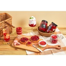 레드밀크 딸기라즈베리청 딸기청 딸기라떼 딸기주스 과일청 수제청 수제과일청 수제청선물, 1병 500ml(550g)