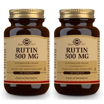 솔가 루틴 500mg 100정 X 2개 Solgar Rutin, 1개, 기본