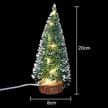 크리스마스 트리 성탄절 15-30cm 미니 led 조명 축제 파티 홈 데스크 데스크탑, 20cm-in
