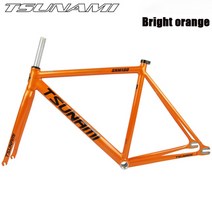 픽시 자전거2022 쓰나미 SNM100 고정 기어 자전거 프레임 세트 49cm 52cm 알루미늄 레이싱 트랙 TSUNAMI, 02 orange_03 55cm