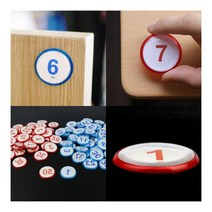 부착식 아이넘버 숫자번호판 10P 파랑 1~10 테이블번호 아크릴조각, 빨강 1~10