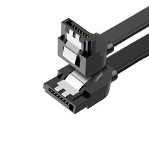 3.0 사타 SATA3 한쪽 ㄱ 꺾임 숏 평면 락 케이블 50CM SSD HDD 하드 선