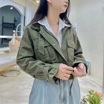 오월 스트릿 크롭 야상 (2color)