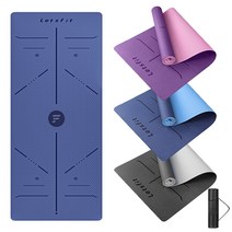 1+1SET LetsFit 렛츠핏 가이드라인 프리미엄TPE 요가매트 필라테스 홈트 운동매트, 렛츠핏퍼플