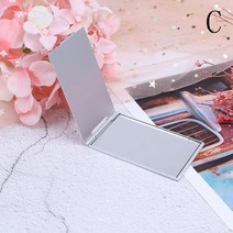 면도경 폼미러 면도거울 미용 세면대 욕실 화장실 샤워 휴대용 접이식 컴팩트 스틸, 82x50mm