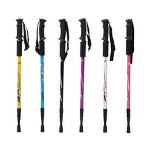 1+1 등산 초보 산보 3단 4단 폴딩 초경량 지팡이 아동 성인 스틱, 퍼플+블랙