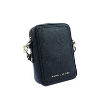 Marc Jacobs H131L01RE21-001 블랙 골드 하드웨어 여성용 노스 사우스 가죽 크로스바디 백 블랙.