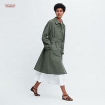 꼼뜨와 데 꼬또니에 트렌치 코트 여성 봄 자켓 그린 유니클로 23SS 463284