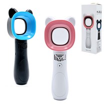 휴대용 핸드 선풍기 고양이 무선 USB 선풍기 X10s 야외 실내 3단조절 날개없는 무엽 안전 손선풍기 캠핑 선물 판촉, 화이트