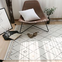 먼지없는 자스민 태슬 물세탁 거실 침실 서재 식탁 사계절 카페트 러그 45x65~150x200cm 사이즈