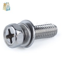 특수볼트Gb9074.13 304 스테인레스 스틸 크로스 헤드 외부 육각 3 조합 나사 M4 M5 M6 M8 볼트 6 각 결합, 01 M8 10pcs_11 20mm