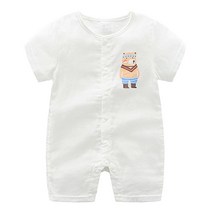 맘스케어 신생아용 애니멀 베이직풀스냅롬퍼 우주복