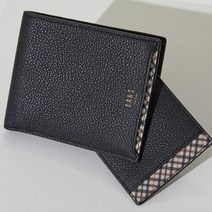 닥스 GRANT 체크배색 가죽 반지갑