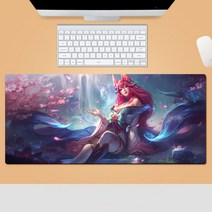 KDA 리그 오브 레전드 마우스 장패드 게임 주변 마우스패드 라지 사이즈 내오염성 견디다 창의 기념 선물, 1000*500*5mm, 패턴-11